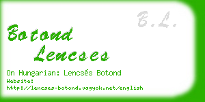 botond lencses business card