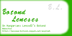 botond lencses business card